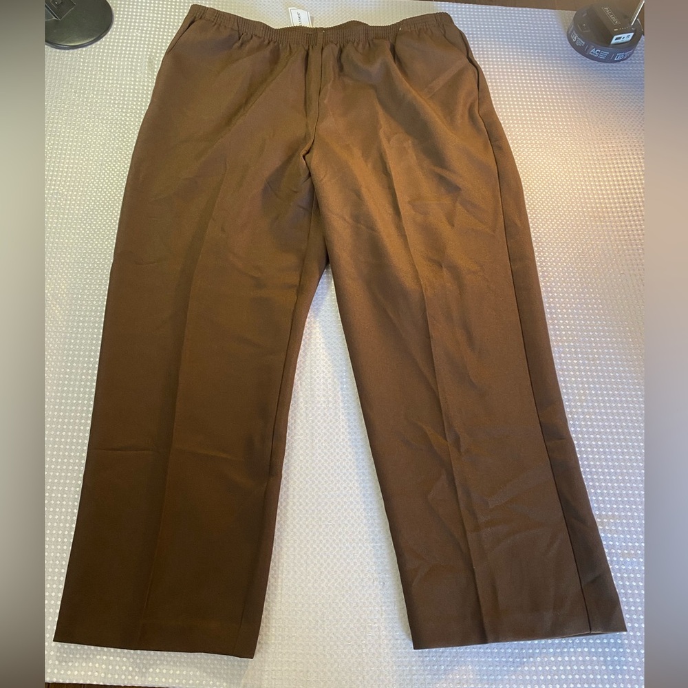 Alfred Dunner Chocolate Brown Trousers